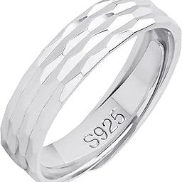 925 Sterling Silver Sleek & Stylish Rhodium Plated Men's Minimal Ring | Gift for Men and Boys | With Certificate of Authenticity and 925 Hallmark-image-40