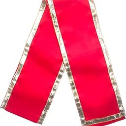 Traditional Festive Pooja Mata Chundari Prayer Shawls Soft Material Uparna Gift and Award for Events, Functions -(Red)-28