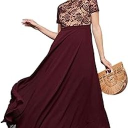 miss chase Women's Georgette Lace Overlaid Regular Casual Dress-picture-46