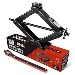 DNA MOTORING 2 Tons(4,409 lbs) Scissor Lift Jack with Labor-Saving Ratchet Wrench for Most Cars,3.85'' - 17.4'' Lifting Range,TOOLS-00283-image-32