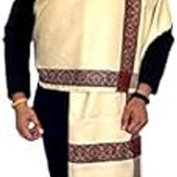 India Men's Woven Border Pure Wool Shawl Men's Woollen Shawl Lohi for Respect, Honour (Bisqui)-image-64