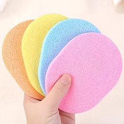4 Pieces Compressed Facial Sponge Sticks Round Face Pads for Makeup Removal, Cleaning and Washing for Women Girls-15
