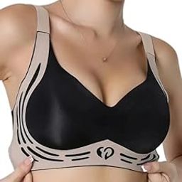 Women’s Padded Bra Full Back Coverage Fitness Wireless Slip on Bra for Workout Gym and Yoga Bralette Tank Top Sports Bras-image-15