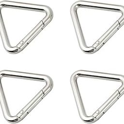 Metal Triangle Ring Buckle, Triangle Jump Rings Spring Snap Clip Trigger Keychain for Purses Handbag Strap Clasp-image-4