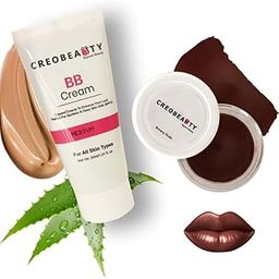Nourishing BB Cream Medium SPF 15 and Lip & Cheek Tint Combo | Long Lasting Nourishment | Hydrates Dry Lips | For a Natural Makeup Look for Radiant, Suitable For All Skin Types(Browny Nude)-8