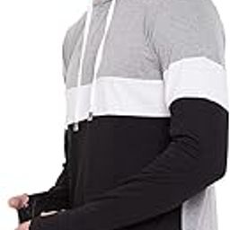 Men Hooded Full Sleeve Thumb-Grip Colorblocked Sweatshirt T-Shirt-image-81