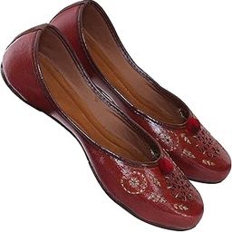 Brown Casual Rajasthani Juti's Mojari Jutti's for Women's-image-87