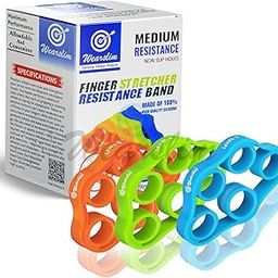 Wearslim Professional Rubber Finger Gripper For Finger Grip Strength|Hand&Finger Exerciser For Hand Grip,Finger Exercise&Wrist Exercise With 3 Resistance Levels (Multicolor,Set Of 3)|6 Months Warranty-25