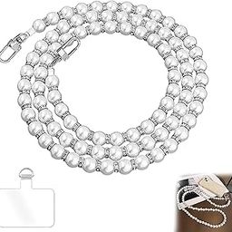 Charm-Embellished Phone Lanyard - Hands-Free Crossbody Pearl & Diamond Decorated Mobile Sling, Compatible with Most Smartphones, iPhone Accessory, Phone Case Hanging Chain Neck Strap Holder-image-64