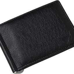 Men Geniune Leather Money Clip Wallet | Slim & Stylish RFID-Blocking Wallet with Money Clip & Card Slots, Black-image-12