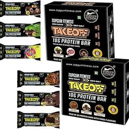 Unbeatable Combo Deal | Take Off Whey Protein Bars |10g Protein Per Bar | Pack of Two | Mint Chocolate,Berry Burst,Espresso , Peanut Butter, Oats Brownie, Almond Fudge | DeliciousTaste | 100% Veg For Energy,Fitness & Immunity No Added Sugar-image-58