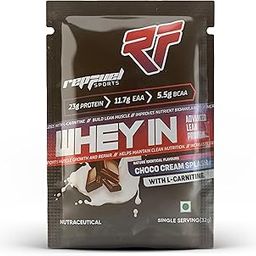 Repfuel Sports Whey IN Advanced Lean Protein Powder with L Carnitine | 1 SRV | 23g Protein | 11.7g EAA| 5.5g BCAA | Builds Lean Muscles | With Piperine to Promotes Protein Absorption-2