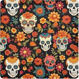 ODAWA Camera Dust Bags 34cm Unicorn Butterfly Navy Magic Self Adhesive Storage Protective Cloth, Skull Flowers Black, 17.7x17.7in, Skull Flowers Black-image-45
