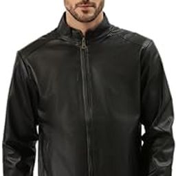 leather retail Faux Leather Regular Jacket For Men's-picture-15