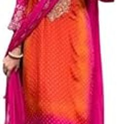 Women's Chinon Material Embroidery Work Suit Set 6 Color's-image-33