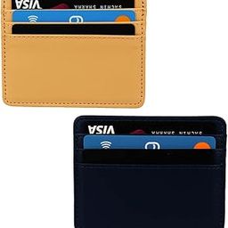 Stealodea Black & Beige Slim Leather Credit/Debit/ATM for Men & Women 4 Slots Card Holder-image-73