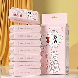 Elotes Mini Baby Wet Wipes Portable Wet Tissue Toilet Wipes Supplies Travel Wipes Hand and Face Wipes Disposable Portable Pocket Water Wipes Baby Skin Care Wet Tissue Travel(64 pcs)-14