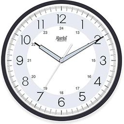 Ajanta Night Glow Radium Plastic Analog Wall Clock (Black, 310X44X310Mm)-12