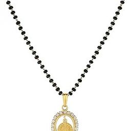 Stylish Pendant Necklace Black Beads Mangalsutra For Women (Length-24 Inch).-34