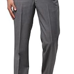 Men's Mid Rise Luxus Fit Polyester Blend Solid Pattern Flat Front Formal Regular Fit Trouser-picture-11