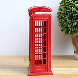 Zhab London Piggy Bank, Postal Money Lovely London Coin Box Souvenir Gift Box, Metal Alloy, Home-image-1