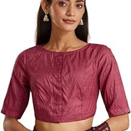 fabindia Pink Silk Stitched Blouse-picture-16