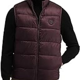 Men's Red Solid High neck Sleeveless Casual Polyester Regular Fit Jacket-picture-43