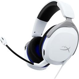 HyperX Cloud Stinger 2 Core Gaming Headset PS, 3.5mm Wired Connection, 40mm Sound Drivers, Lightweight, Over-Ear, Swivel-to-Mute mic, PlayStation-Licensed, Soft Foam Ear Cushion, White, 275g, 6H9B5AA-1