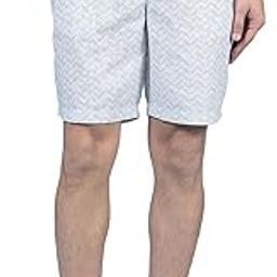 Men's White Printed 100% Cotton Lounge Shorts-image-75