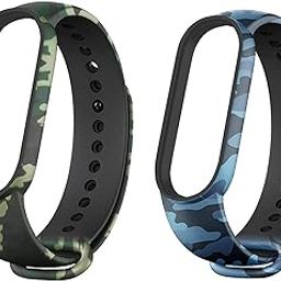 Adjustable Stylish Xiaomi Mi Band 3/ Mi Band 4 Watch Silicone Strap Belt Band Bracelet (Not for Mi Band 1/2) - Camouflage (Blue & Green)-13
