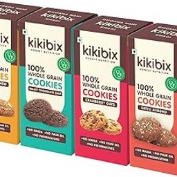 Kikibix Tasty & Healthy Cookies Combo Pack | No Maida & No Refine Sugar | Natural Jaggery Biscuit | Healthy Snacks For Diabetic (Assorted Combo Pack of 4)-10