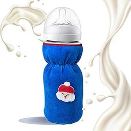 THE LITTLE LOOKERS Bottle Cover for Philips Avent/Wide Neck Feeders Soft Plush Stretchable Baby Feeding Bottle Cover with Easy to Hold Strap (Royal Blue, Wide Neck 240-330ml/8-11OZ)-image-21