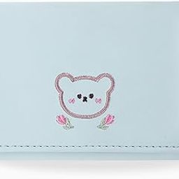 Trifold Wallets for Girls, Women - Faux Leather Mini Credit Cards, Cash Holder Wallet - Small Pocket Purse (Light Blue)-image-94