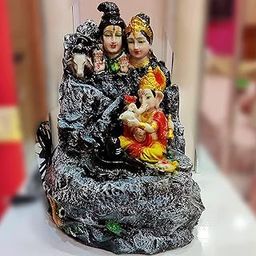 ALILA Resin Lord Shiva Water Fountain With Led Lights For Home Decor Decoration, 15 In-image-31
