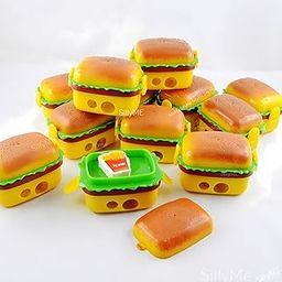 12pcs Mini Burger-Shaped Pencil Sharpener with 2 erasers Look Like Fries and a Milkshake | Return Gifts Birthday Party for Kids | Birthday Return Gift for Kids Birthday Age 6-10 6-12 3 5 8 12 Years-16