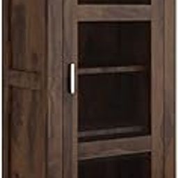 The Attic Victoria Kitchen Cabinet Multipurpose Cabinet for Bedroom Living Room Study bar|Solid Wood Bookshelf/Kitchen Cabinet|Walnut Matte Finish-picture-15
