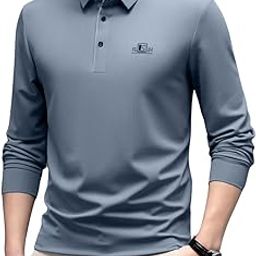 Men Plain Polo Collar T Shirt Casual Embroidered T Shirt for Men Full Sleeeve-27