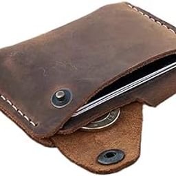 Anti-Theft Top Grain Leather Card Holder Cum Minimalist Wallet for Men's and Women's-6