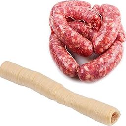 Jiawu Sausage Casing, Sausage Maker, 14m Diameter 26mm Edible Drying Sausage Casing Collagen Sausage Casings for Flavorous Homemade Sausages Ham Sausage Tool-image-79