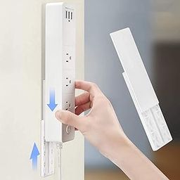 RRJ 2 PCS Power Strip Fixator Self Adhesive Socket Holder Punch-Free Wall-Mounted Desktop Fixer Plugin Holder Organizer-27