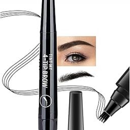 Eyebrow Pencil Black Eyebrow Filler for Women Waterproof Eyebrow Enhancer Eyebrow Pen Long Lasting Liquid Brow Eye brow Pencil tattoo pen Eyebrow Definer (BLACK)-18