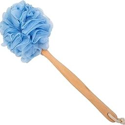 Adaamya® Unisex 1 Pc Loofah Sponge Back Scrubber Long Handled Sponge Mesh Pouf Shower Brushes for Bathroom Spa Massage Shower Accessories (Random Color - 01 Pc)-image-5