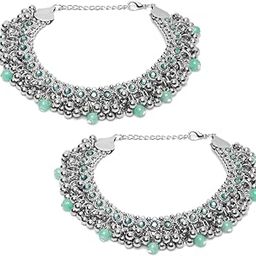 Jewellery German Silver Plated Stylish Handmade Anklets for Girls and Women-image-17