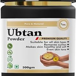 SKS UBTAN POWDER ANCIENT RECIPIE100% NATURAL FACE AND BODY SCRUB FOR GLOWING SKIN, OIL CONTROL, TAN REMOVAL GLOW WITH THE BLEND OF TURMERIC SANDALWOOD SAFFRON ROSE pack size 300 GM-image-19