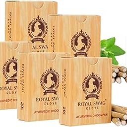 ROYAL SWAG Ayurvedic & Herbal Long Filtered Bidi Smoke, (Pack of 5 X 20 Bidi Sticks Per Pack) With 12 ml Shot to Stop Nicotine Craving Tobacco Free Dhoompan Helps in Quit Smoking (100 Sticks, 1 Shot)-image-52
