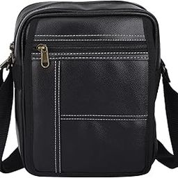 Amazon Brand - Solimo - Vegan Leather Sling Cross Body Travel Office Messenger One Side Shoulder Bag for Men(Black)-picture-26