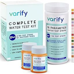 17 in 1 Drinking Water Test Kit - Incl. 2 Bacteria Tests - Home Water Quality Test - Well and Tap Water - Easy Testing Strips for Lead, Bacteria, Hardness, Fluoride, pH, Iron, Copper and More!-32