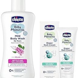 Chicco Diaper rash cream 100 ml with Mild Bodywash Relax 200 ml-image-38