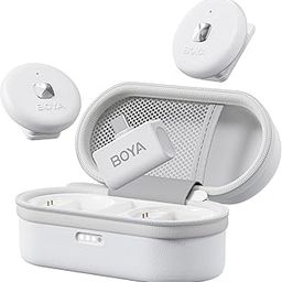 BOYA OMIC | Mic for Youtubers Wireless | Bluetooth mic Wireless for vlogging & Interviews USB-C Android & iPhone 15/16, Magnetic Clip, 50m Range, Pro Noise Cancelling Mic for Video Recording. (White)-image-32