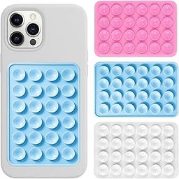 VANITA'S CREATION Silicone Suction Phone Case for Hands-Free Mobile Accessory Holder Grip, Mirror/Shower/Phone Holder for Videos & Selfies, Multi-Colour Pack (Pack of 3)-image-24